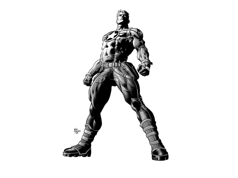 Muscular Man in Uniform