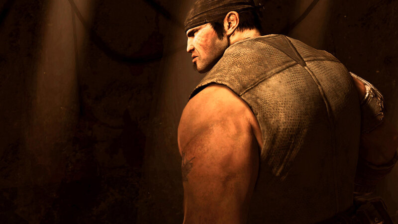 Muscular Man in Vest — Brown