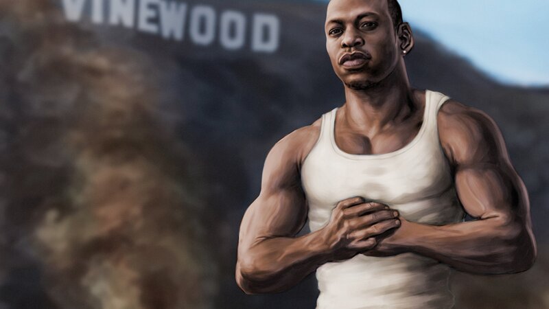 muscular man in white tank top