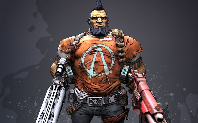 Muscular Man with Mohawk — Gray