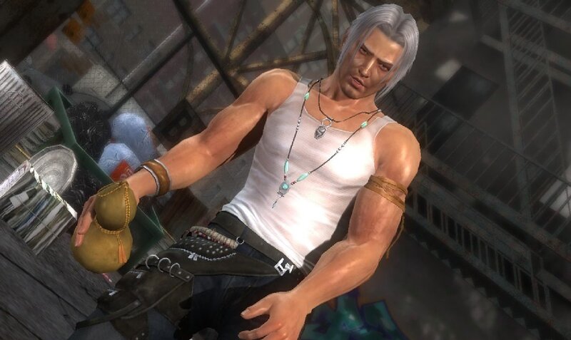 Muscular Man with Silver Hair