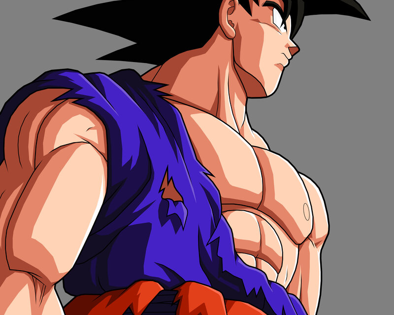 Muscular Man with Spiky Hair — Purple