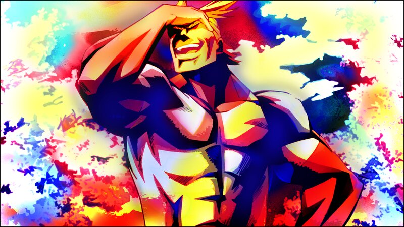 Muscular Man with Spiky Hair — Yellow, Dramatic