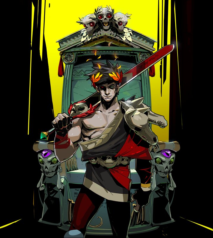 Muscular Man with Sword — Yellow