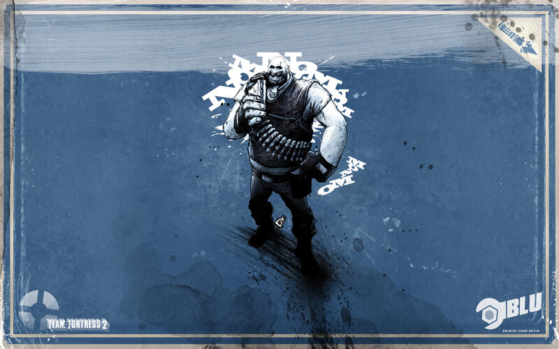 Muscular Man with Weapon — Blue