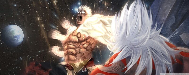 Muscular Man with White Hair — Dramatic