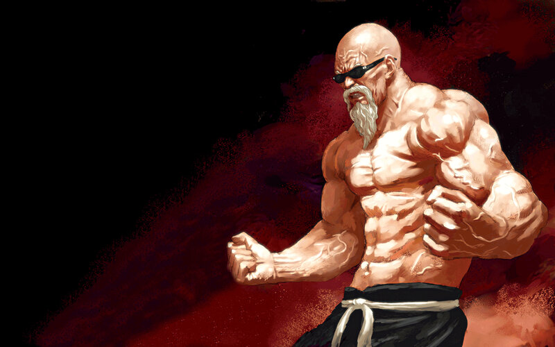 muscular martial artist character