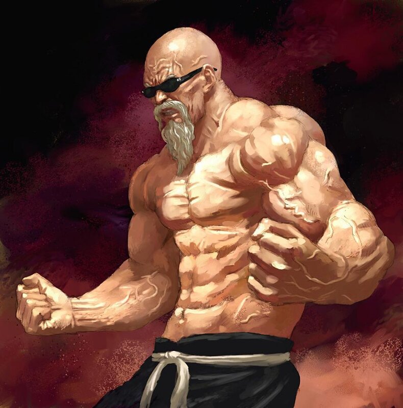 muscular martial artist character