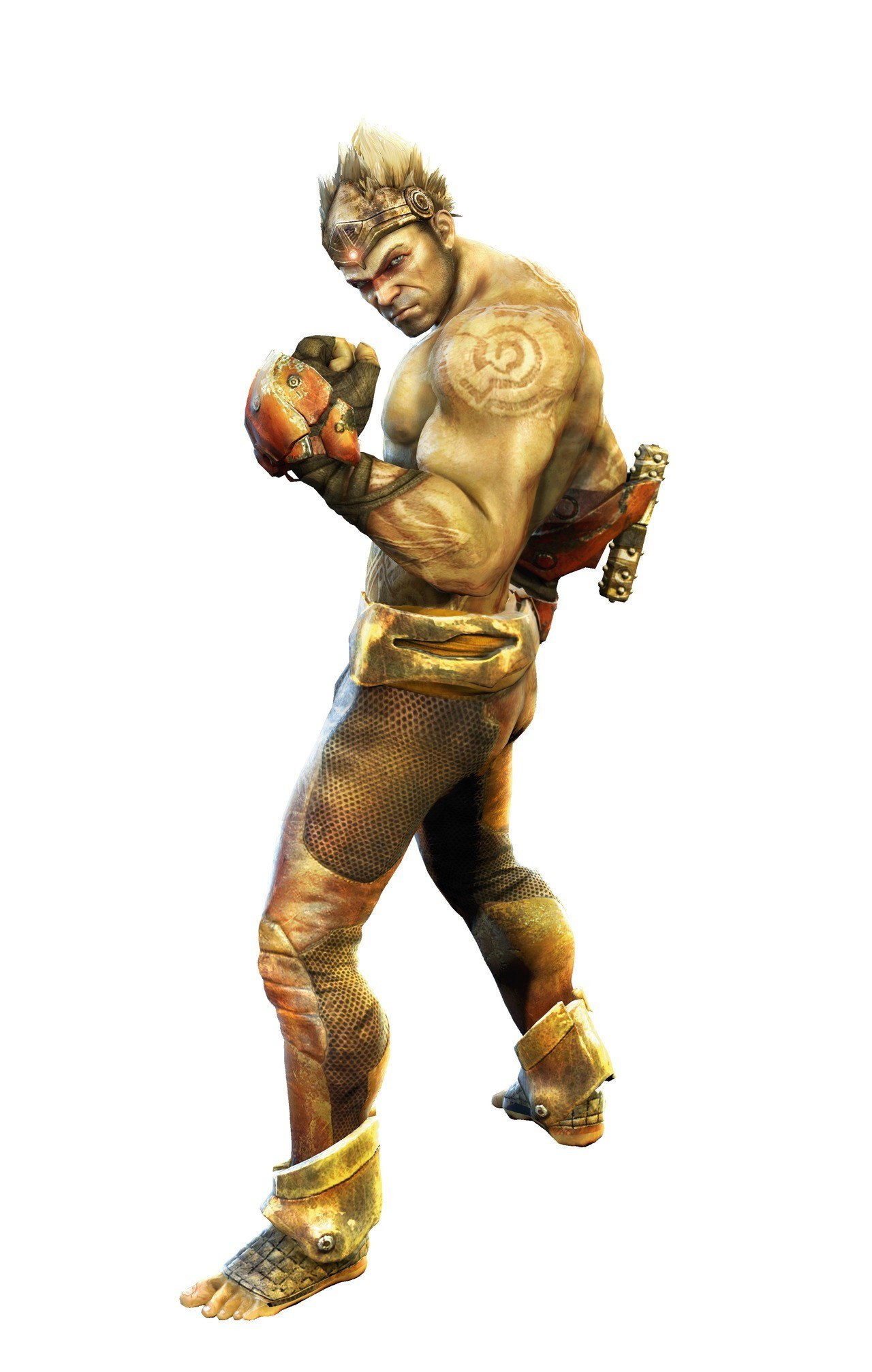 muscular warrior character