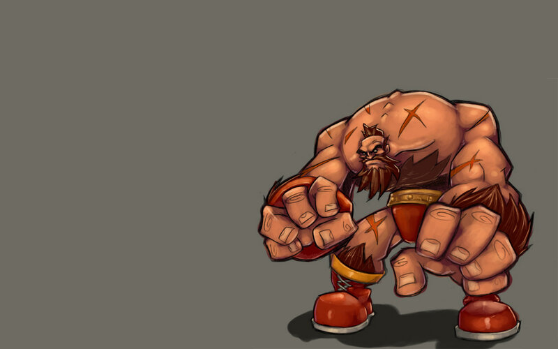 muscular warrior character