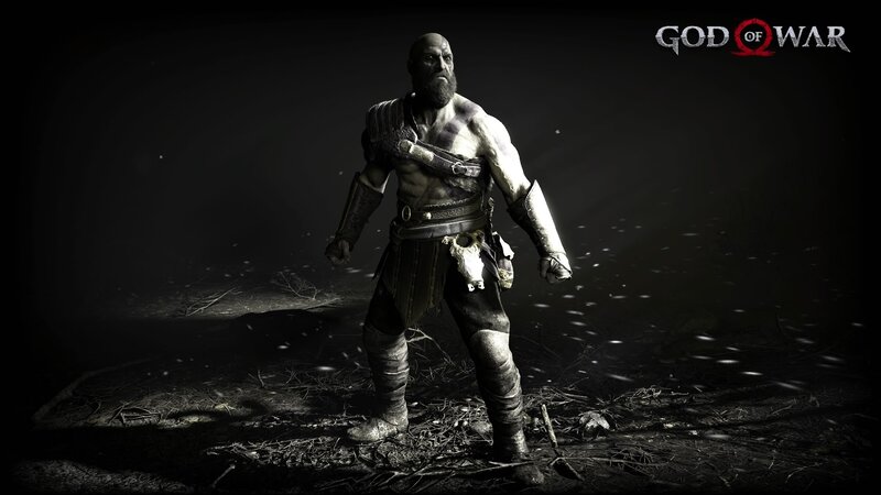 Muscular Warrior Standing — Black