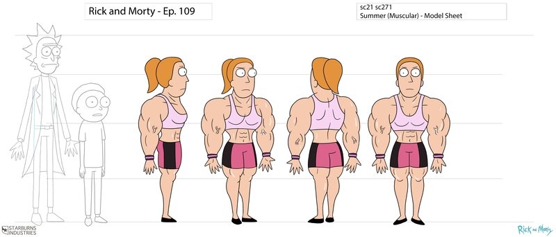Muscular Woman Character