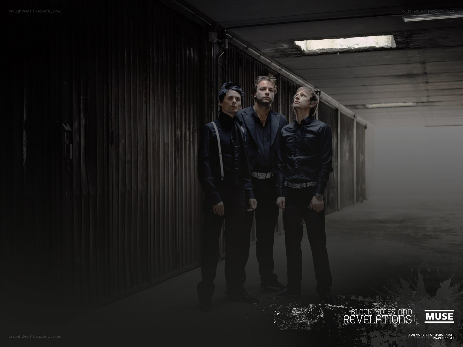 Muse band in a dark corridor