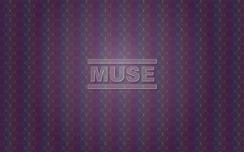 Muse band logo on patterned background