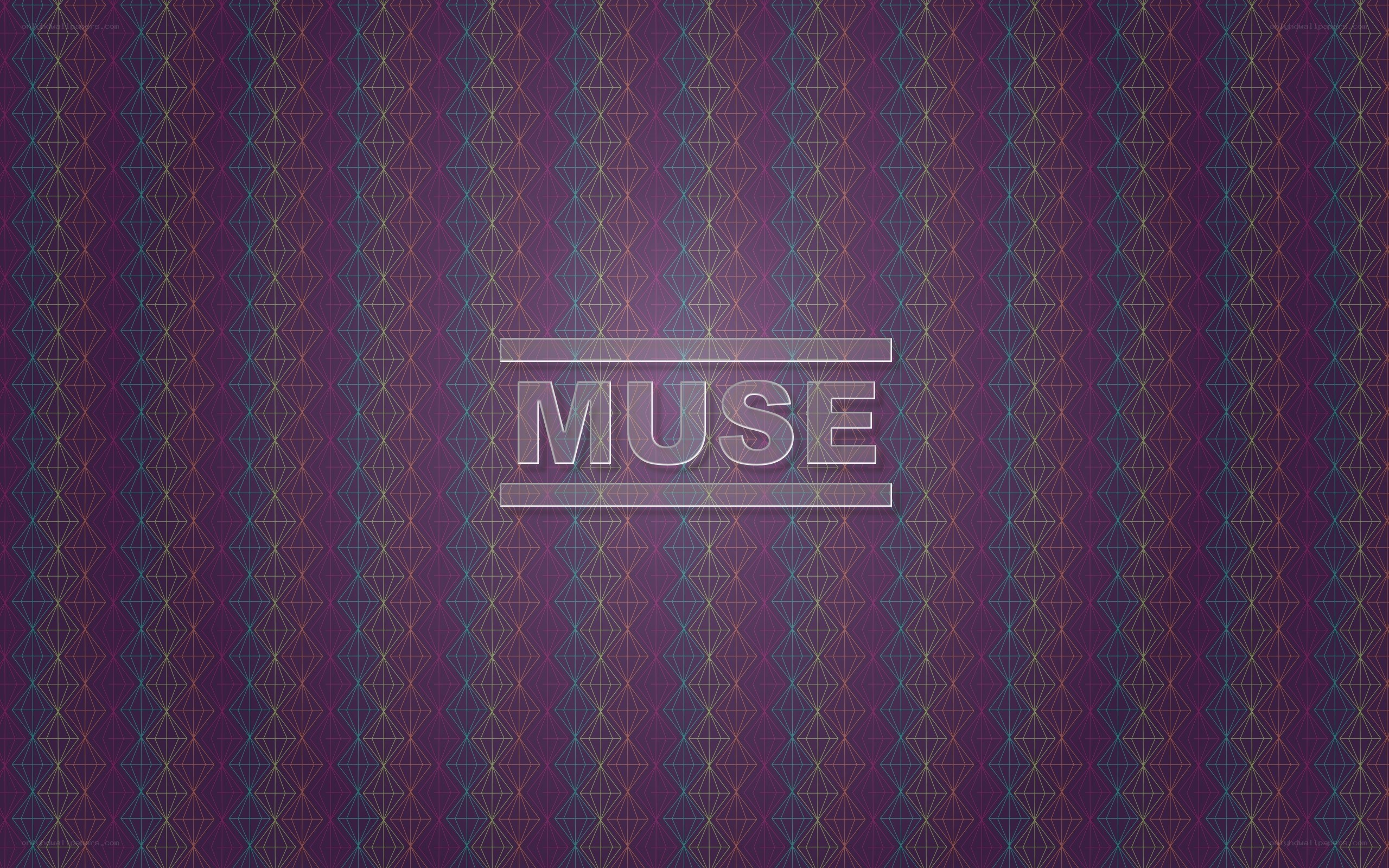 Muse band logo on patterned background