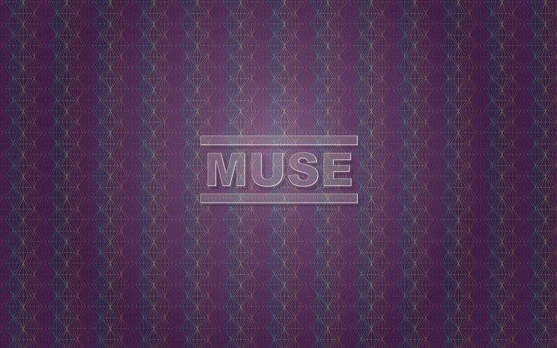 Muse band logo on patterned background