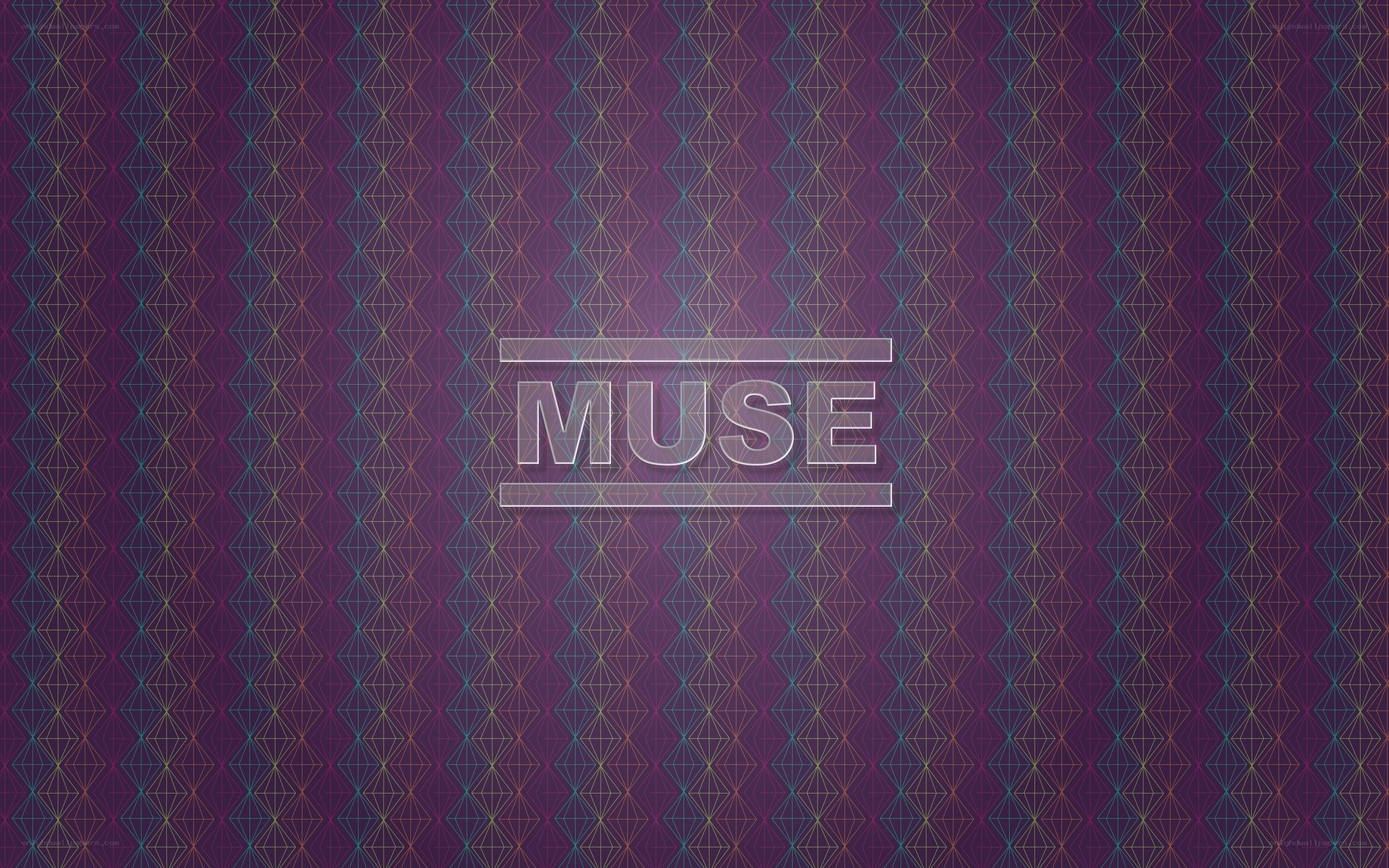 Muse band logo on patterned background