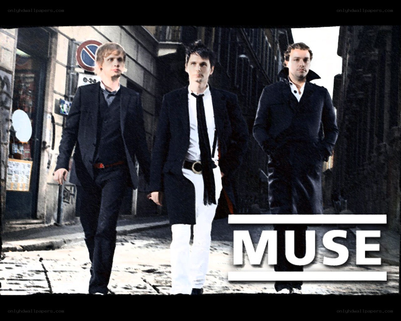 Muse band members walking