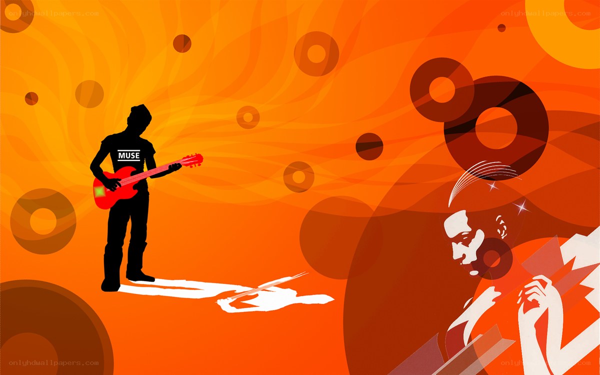 Muse guitarist silhouette