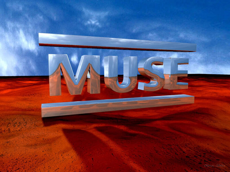 MUSE logo on red terrain