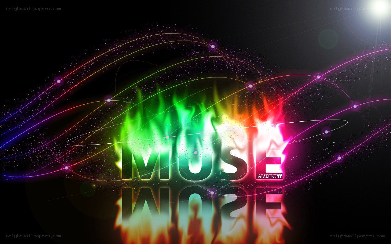 Muse logo with colorful flames