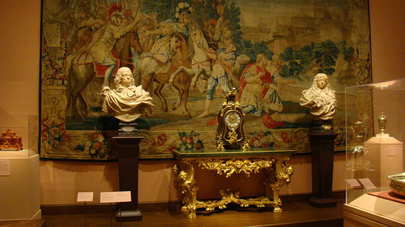 Museum Display with Tapestry