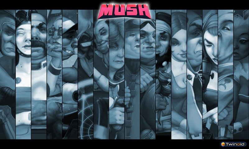 Mush game character collage