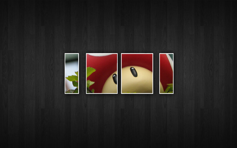 Mushroom character collage