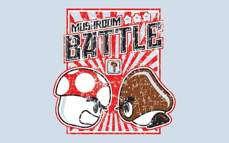 Mushroom Characters — Red, Playful, Digital Art