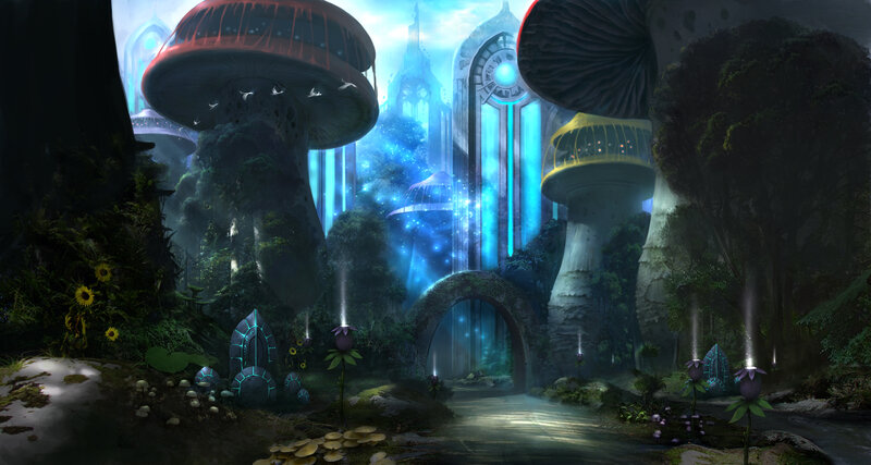 Mushroom Cityscape