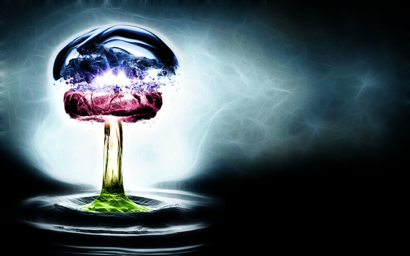 mushroom cloud explosion