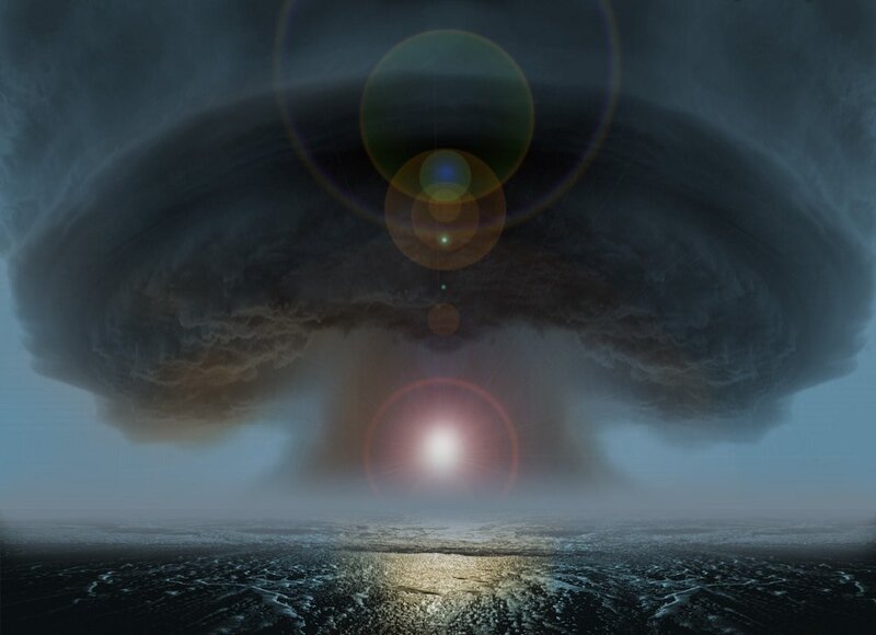Mushroom Cloud over Ocean