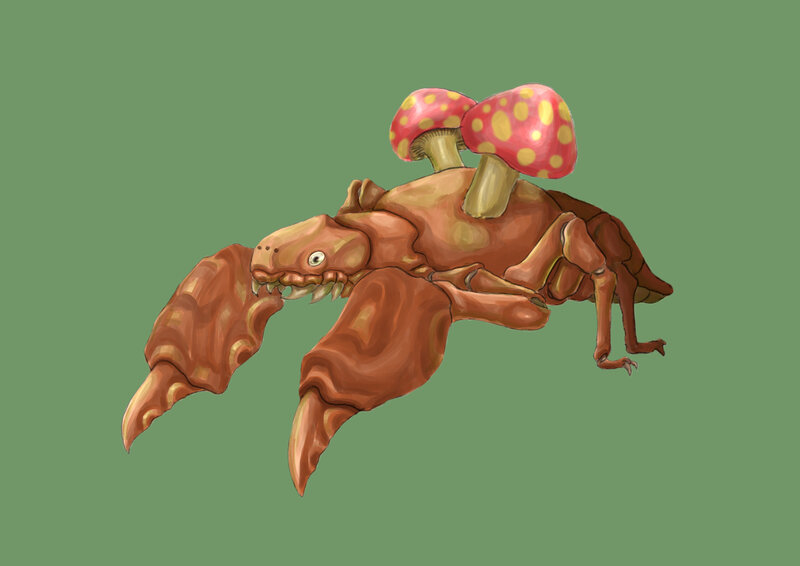 mushroom-crab creature