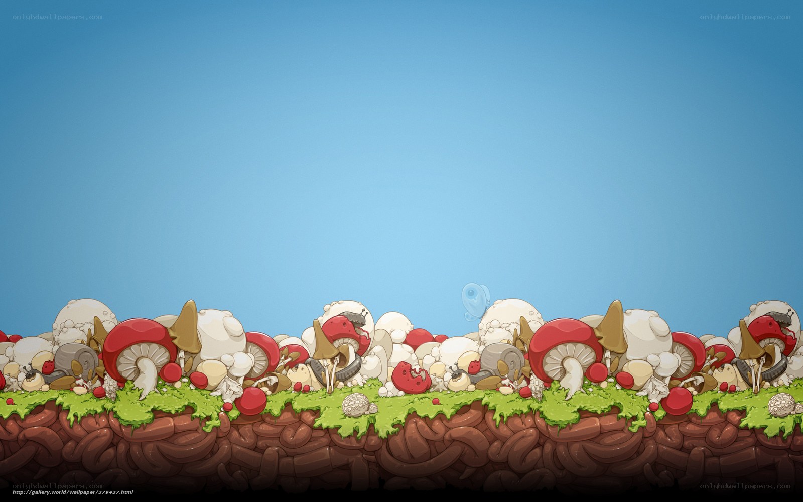 Mushroom forest landscape
