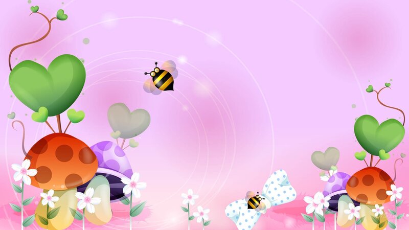 Mushroom Garden with Bees