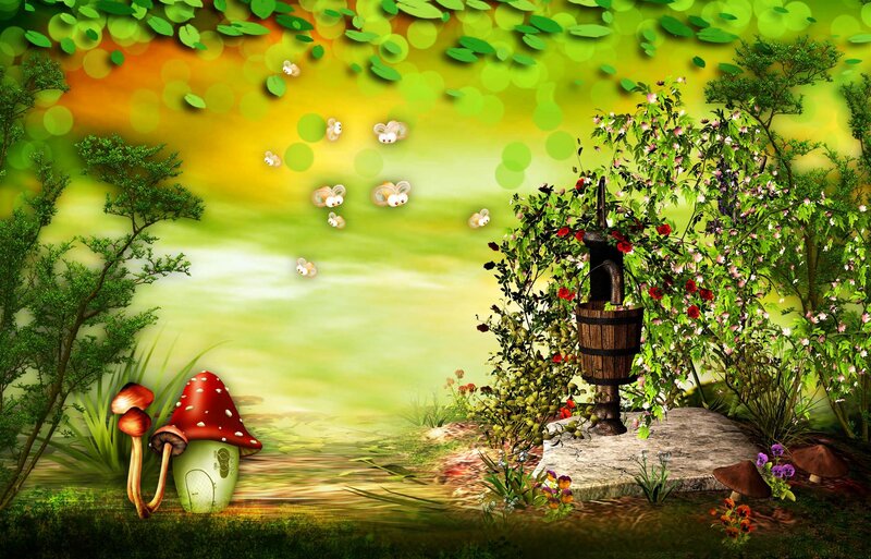Mushroom House in Garden