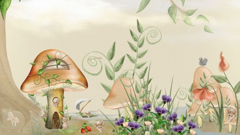 Mushroom Houses in Garden