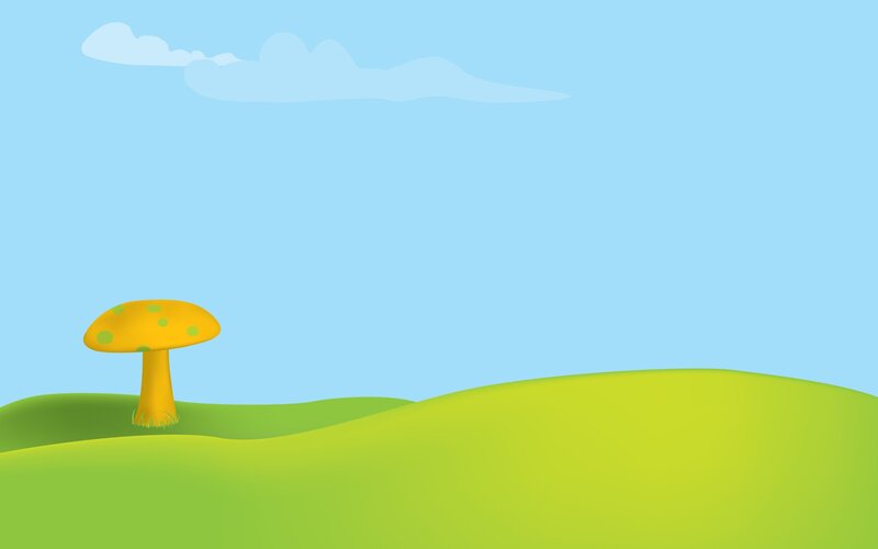 mushroom on a hill