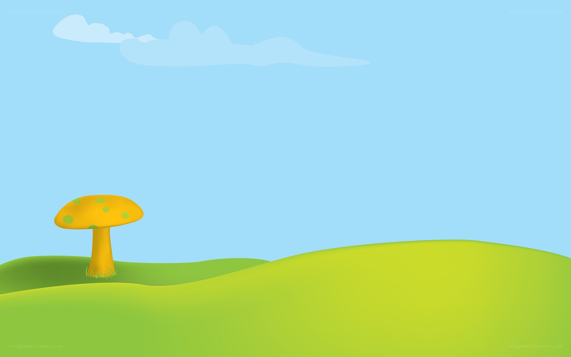 mushroom on a hill