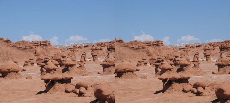Mushroom rock formations