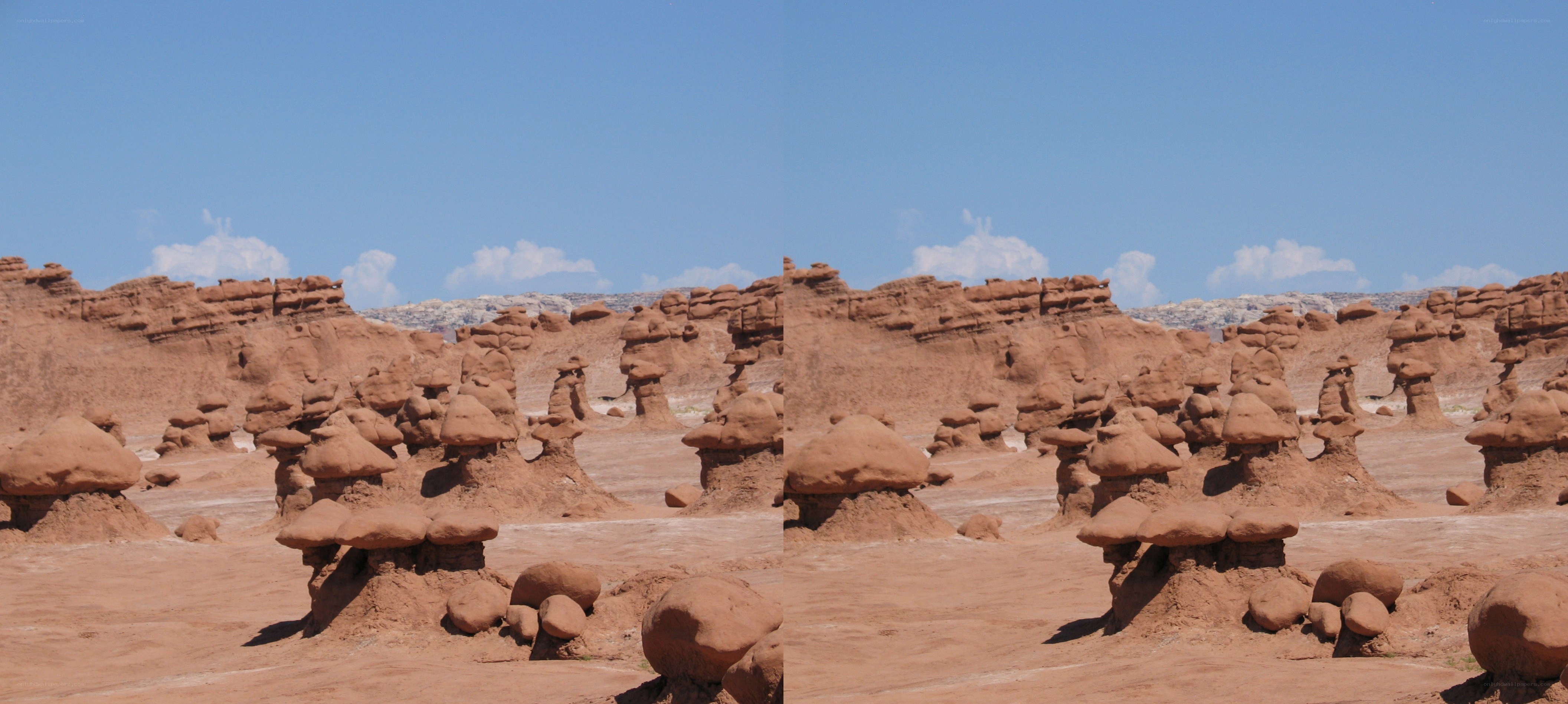 Mushroom rock formations