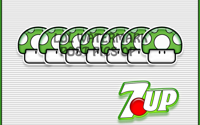 mushroom row with 7up logo