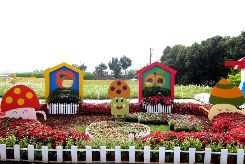 Mushroom Sculptures in Garden