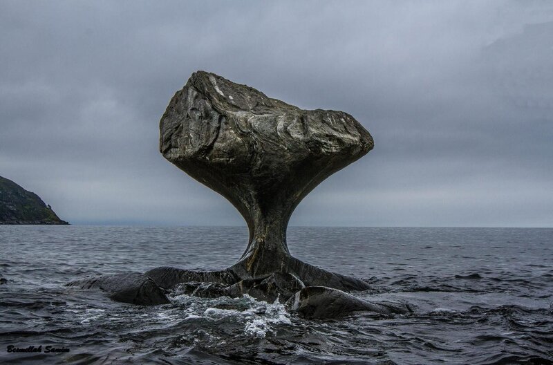 Mushroom-shaped Rock — Gray, Dramatic
