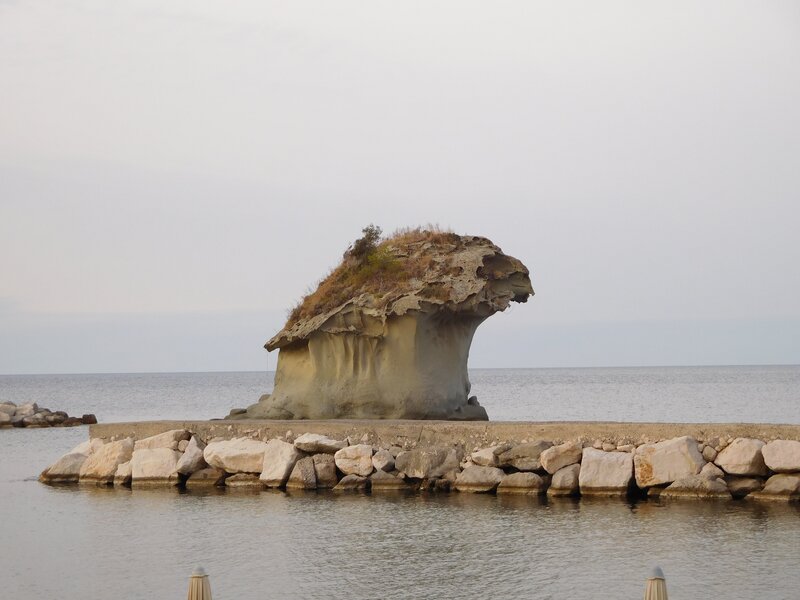 Mushroom-shaped Rock — Gray