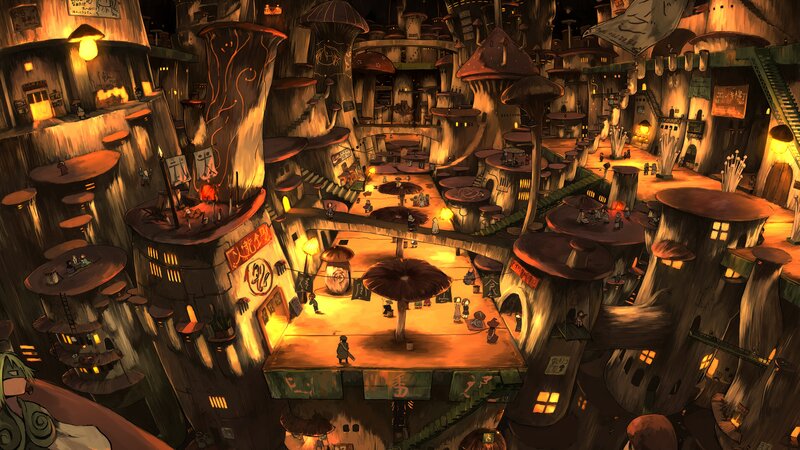 Mushroom-shaped Village