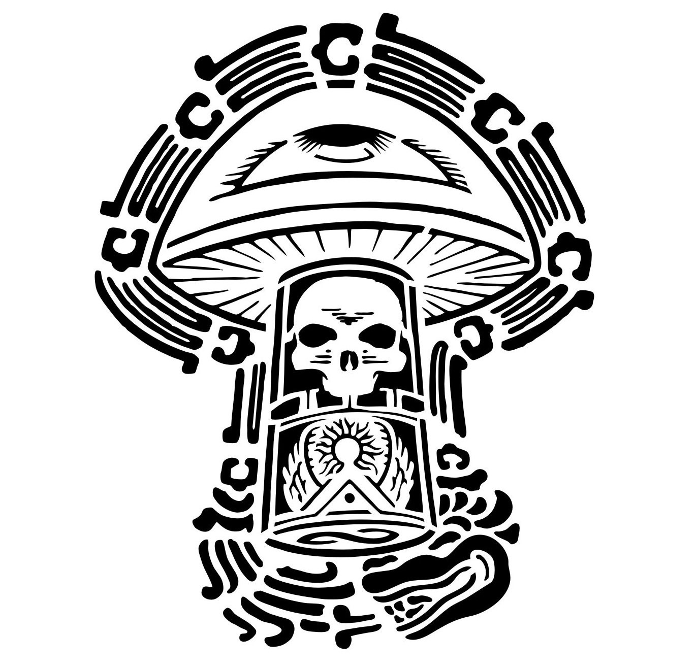 mushroom skull symbol