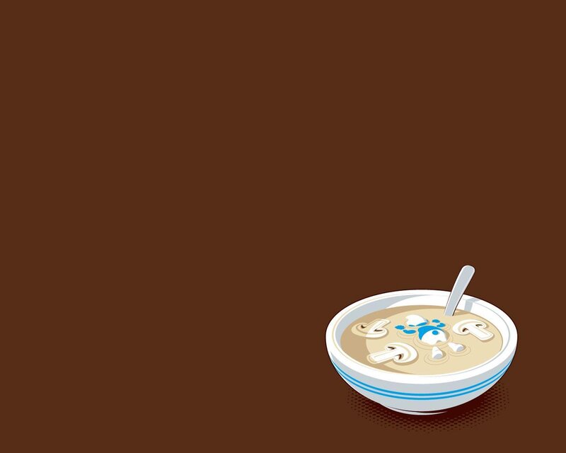 mushroom soup illustration