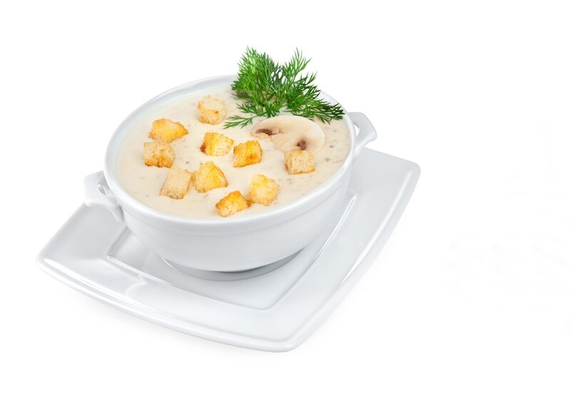 Mushroom Soup in Bowl