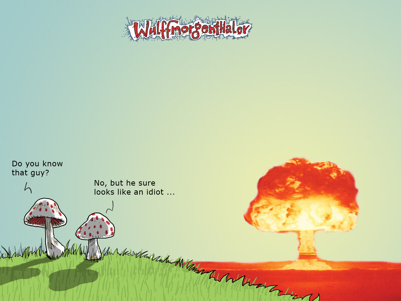 Mushrooms and a nuclear explosion
